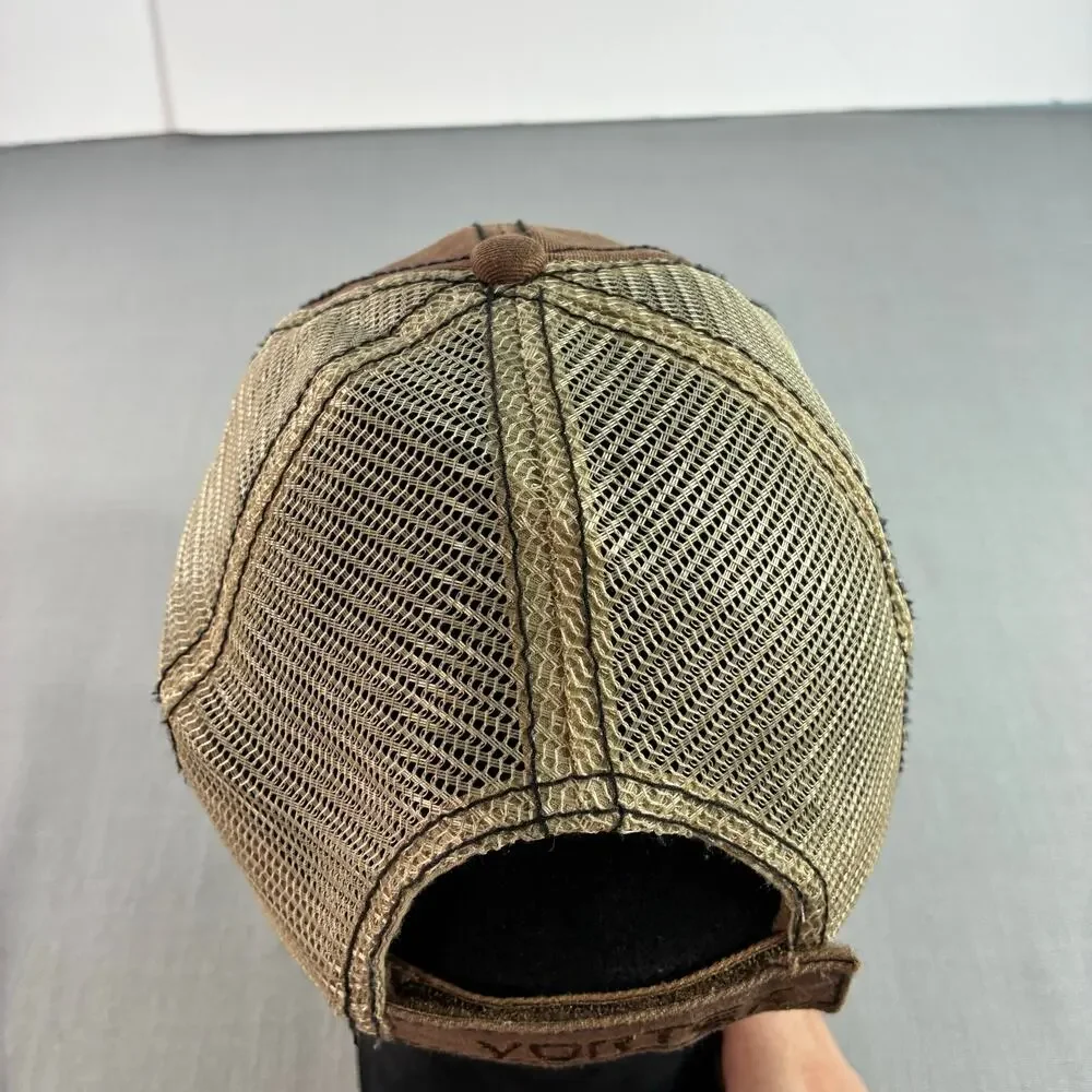 Vortex Optics Brown Mesh Trucker Hat Distressed Hunting Outdoor Cap OSFA